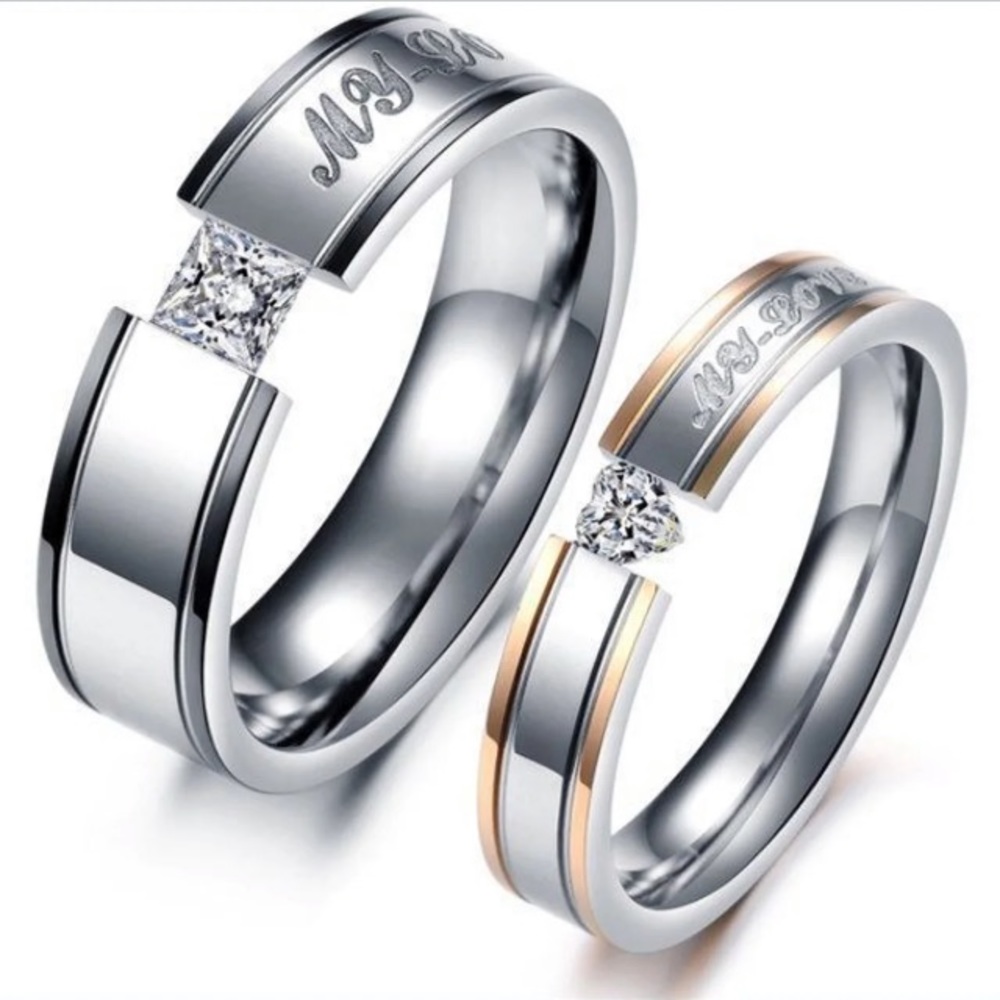Couple promise/wedding ring bands